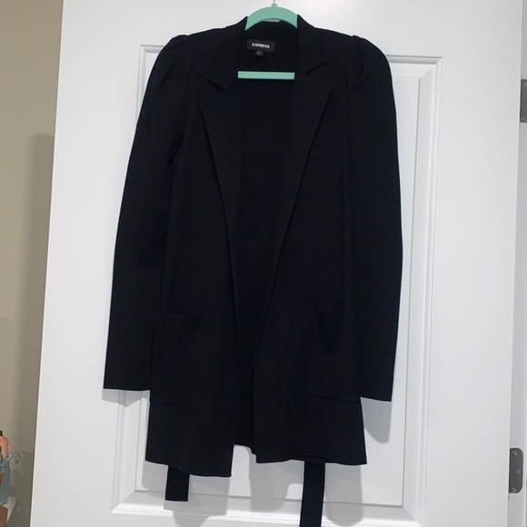 Express - Black Belted Cardigan (Size S) - Picture 1 of 4